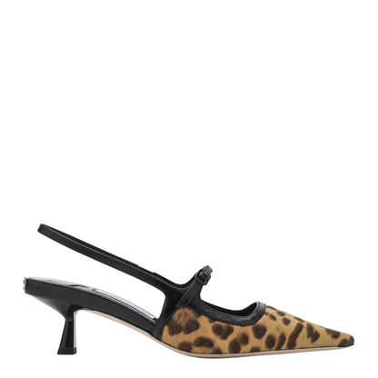 Slingback in Leopard Print Pony Skin