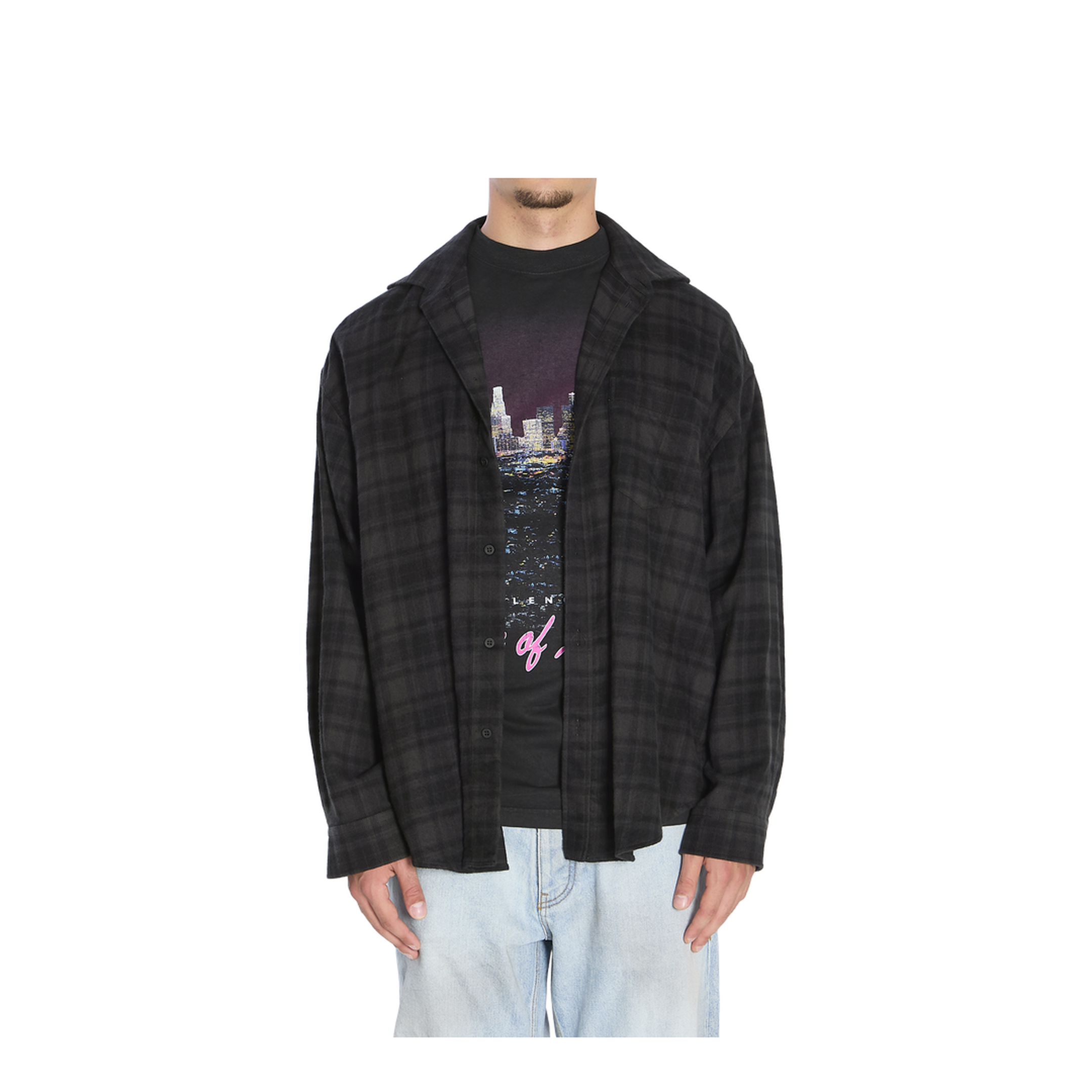 Layered Shirt in Black