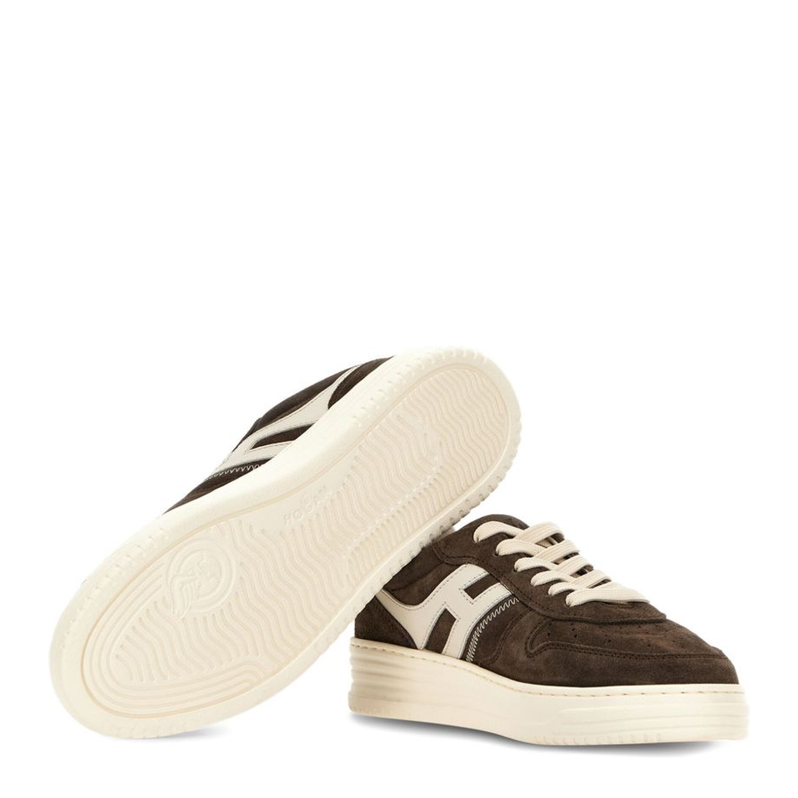 Coffee Brown Lace-Up Sneakers