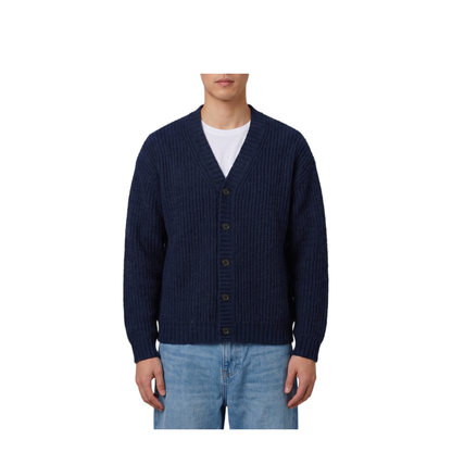MAYFEYR - Roberto Collina - Navy Blue Wool Cardigan - 263MYB2511010