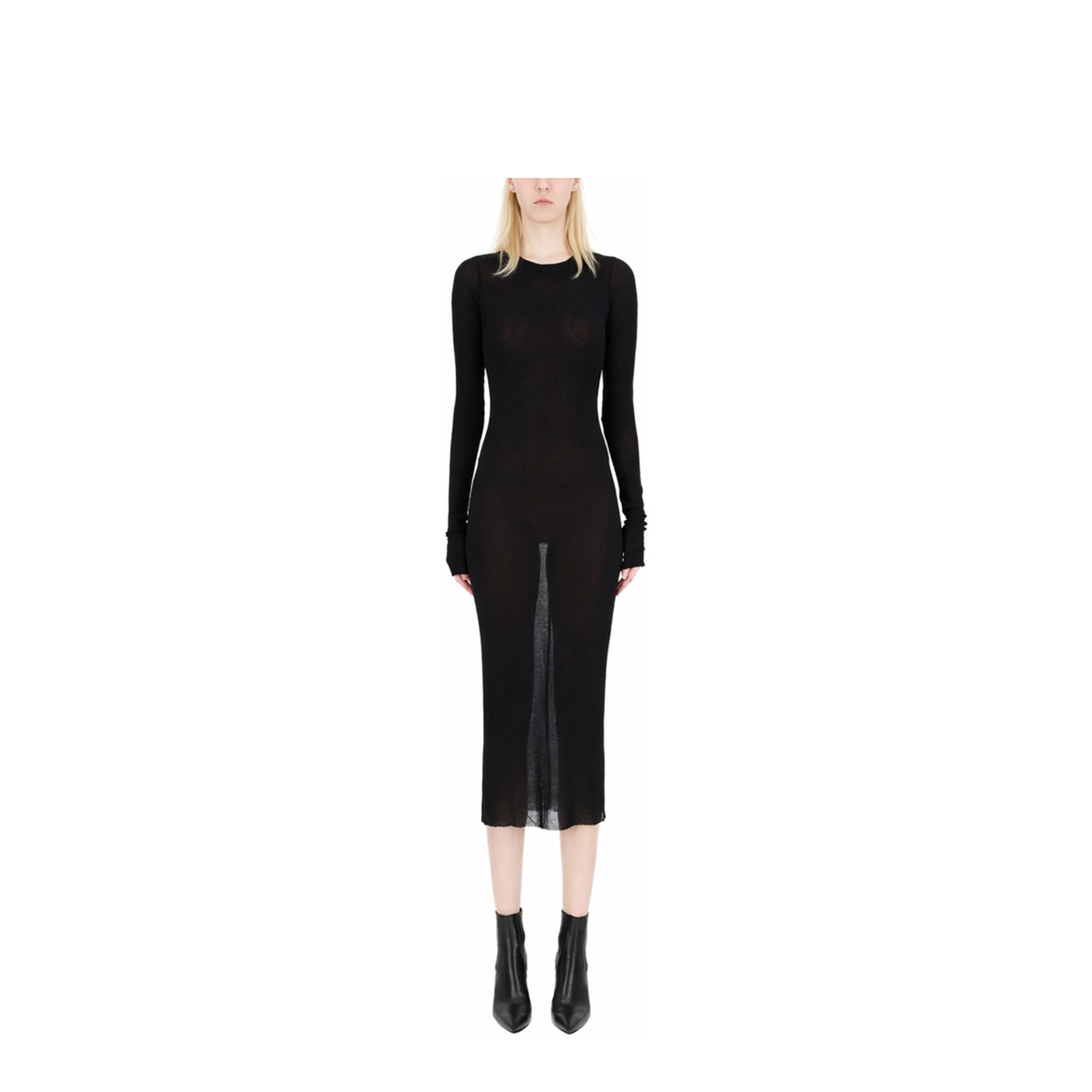 Long-Sleeved Midi Dress