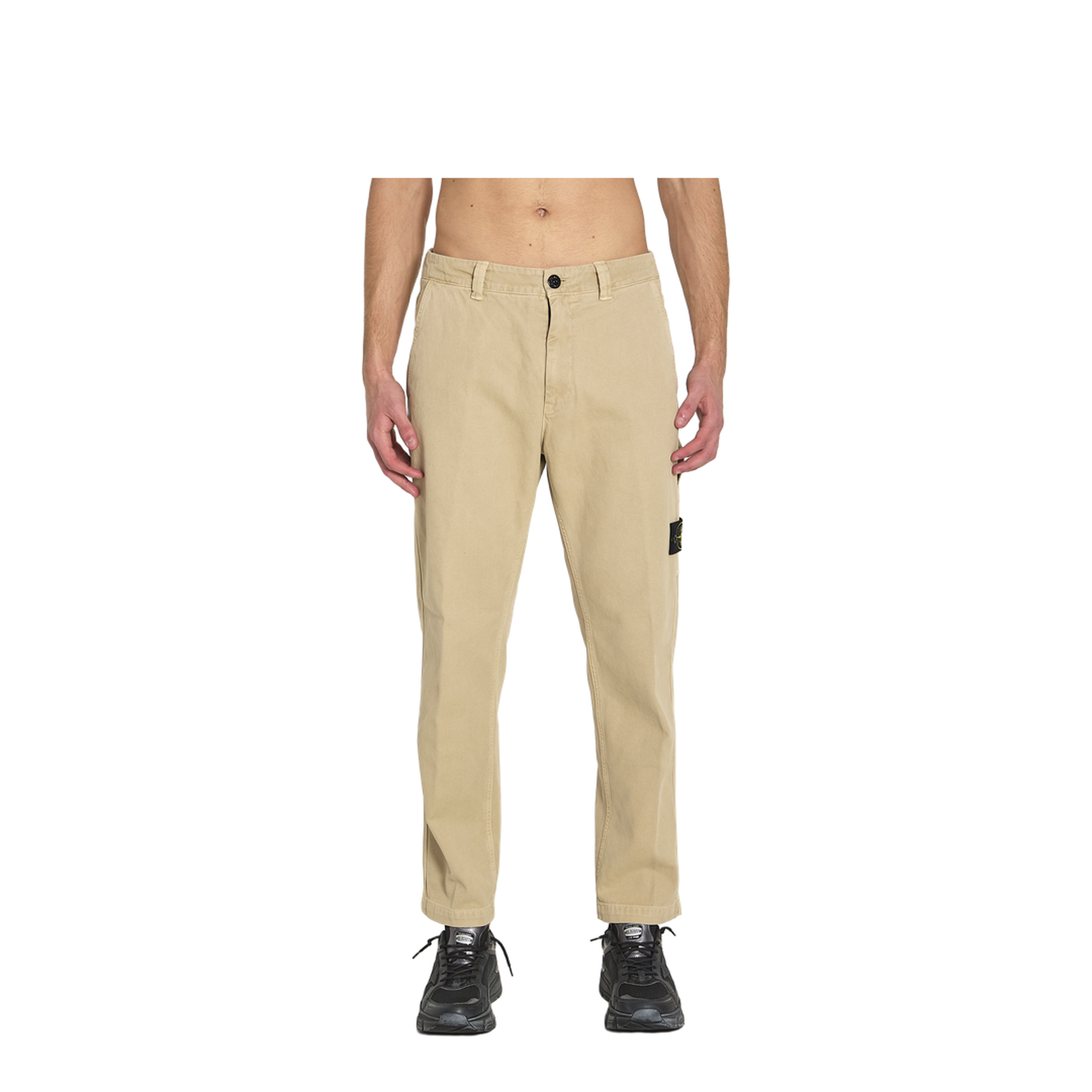 Beige Regular Pants