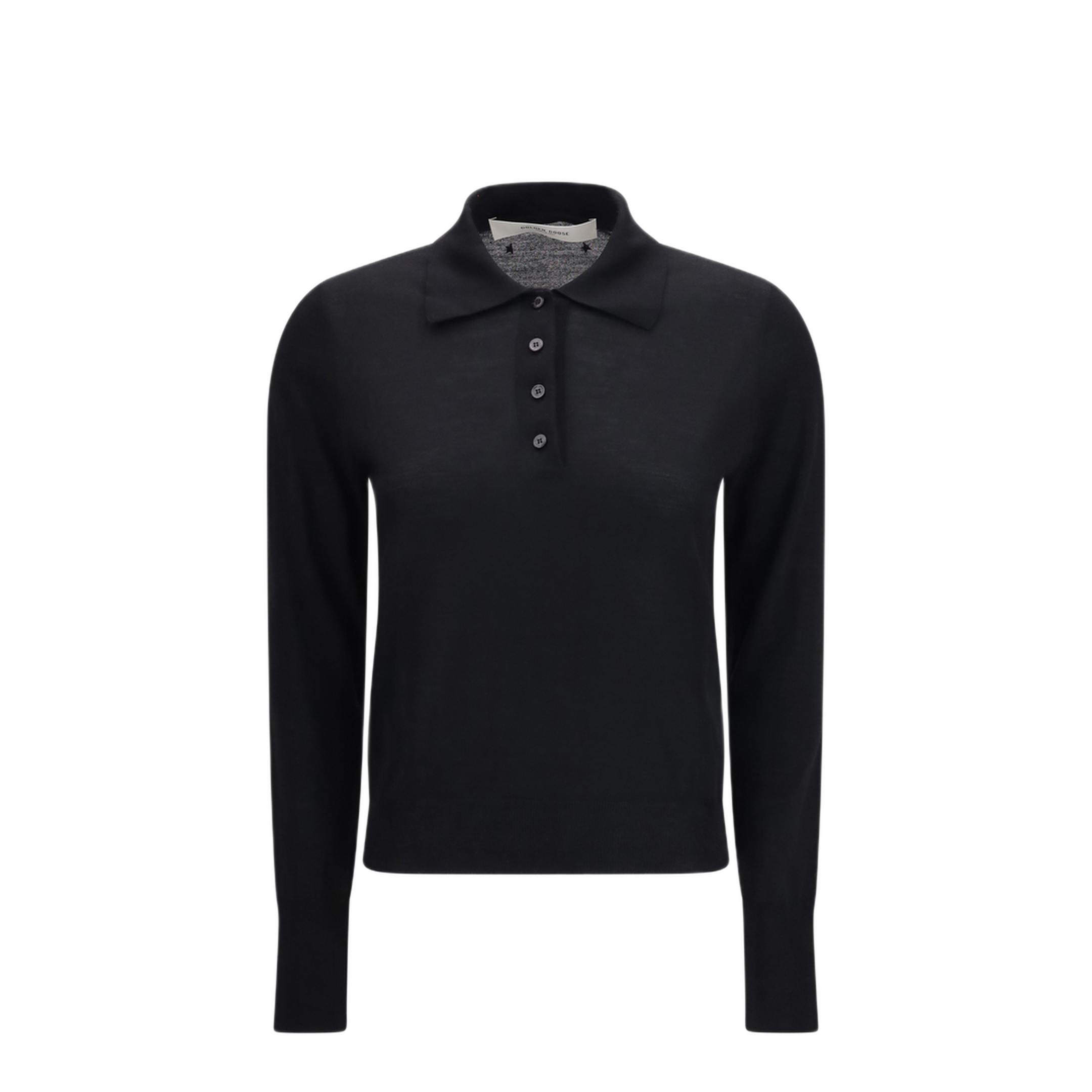 MAYFEYR - Golden Goose - Long Sleeve Merino Wool Polo - GWP01354P00104190100