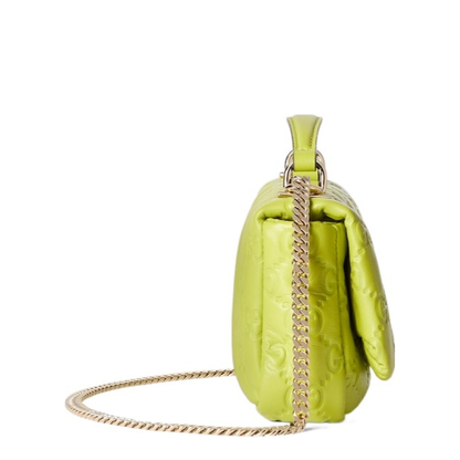 GG Milano Small Exotic Leathers Top Handle Bag - Lime Green