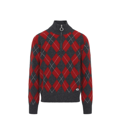 MAYFEYR - Ami Paris - Zipped Collar Sweater - HKS897KN0202A353