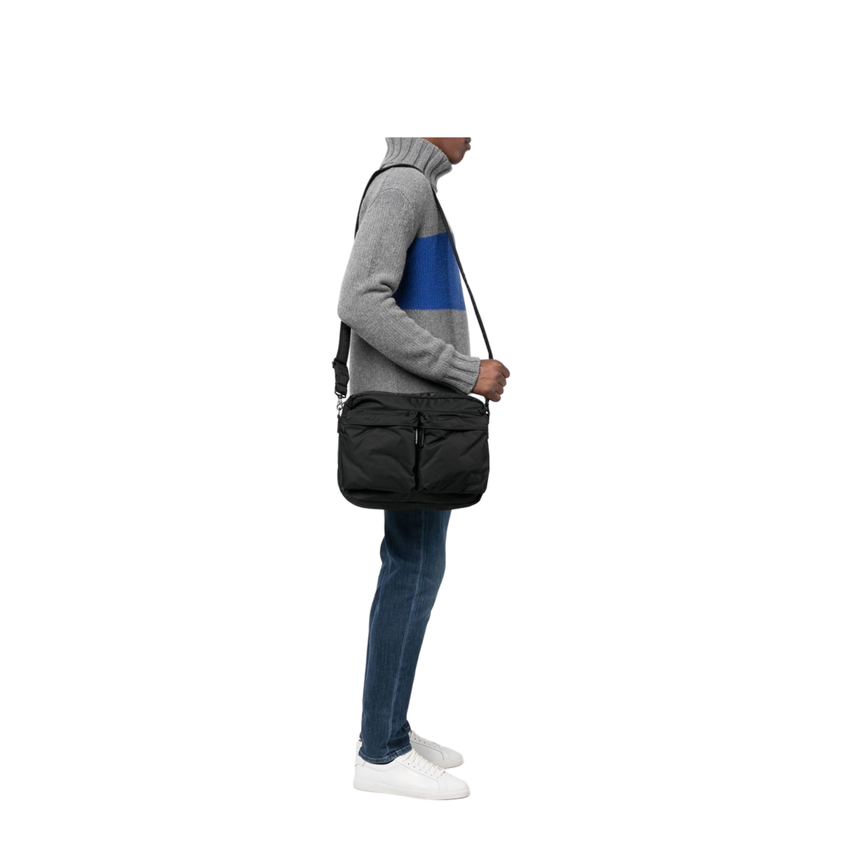 FORCE Nylon Shoulder Bag - Black