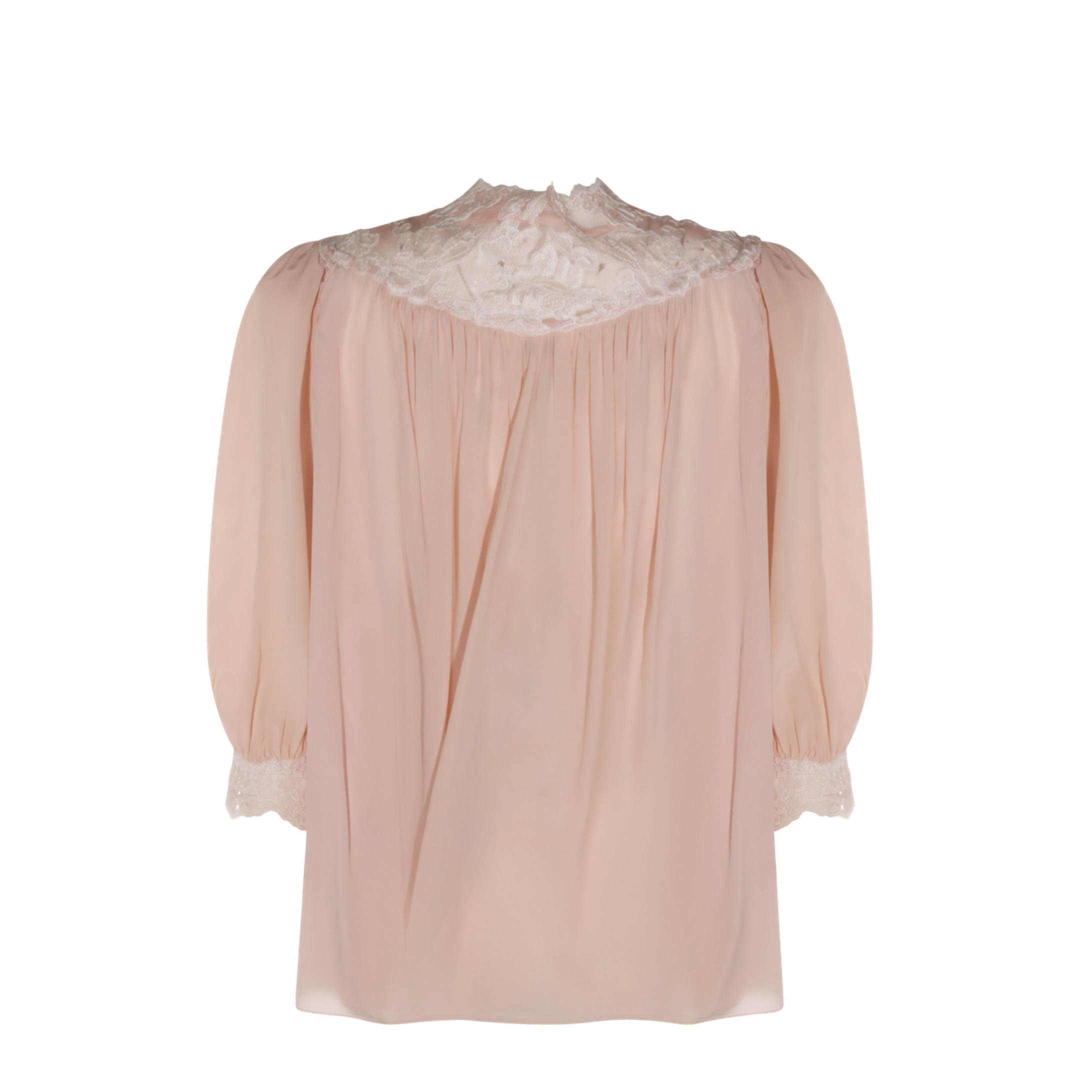 Silk Blouse With Lace Details