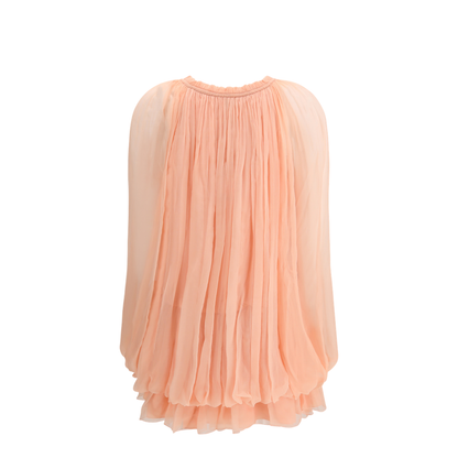 MAYFEYR - Chloè - Mini Dress With Cape In Silk Muslin - CH26SRO02001