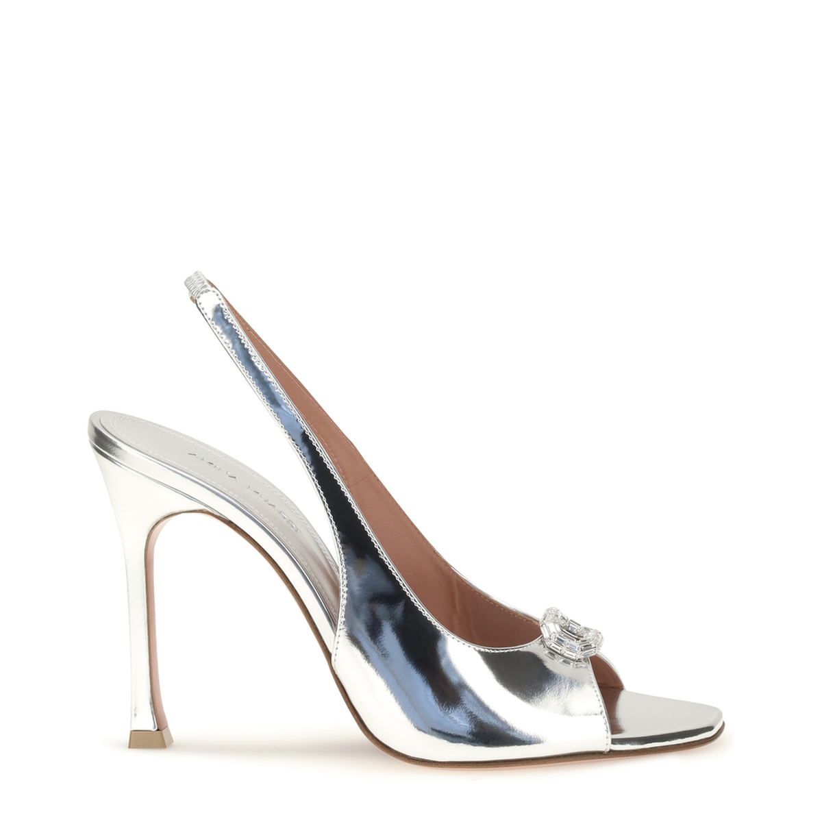 MAYFEYR - Amina Muaddi - Mini Camelia Slingback Sandals - 18S366733MINSILVERMIRR