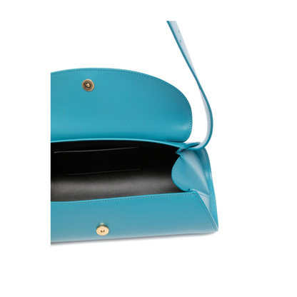 Cannolo Small Calf Leather Shoulder Bag - Light Blue