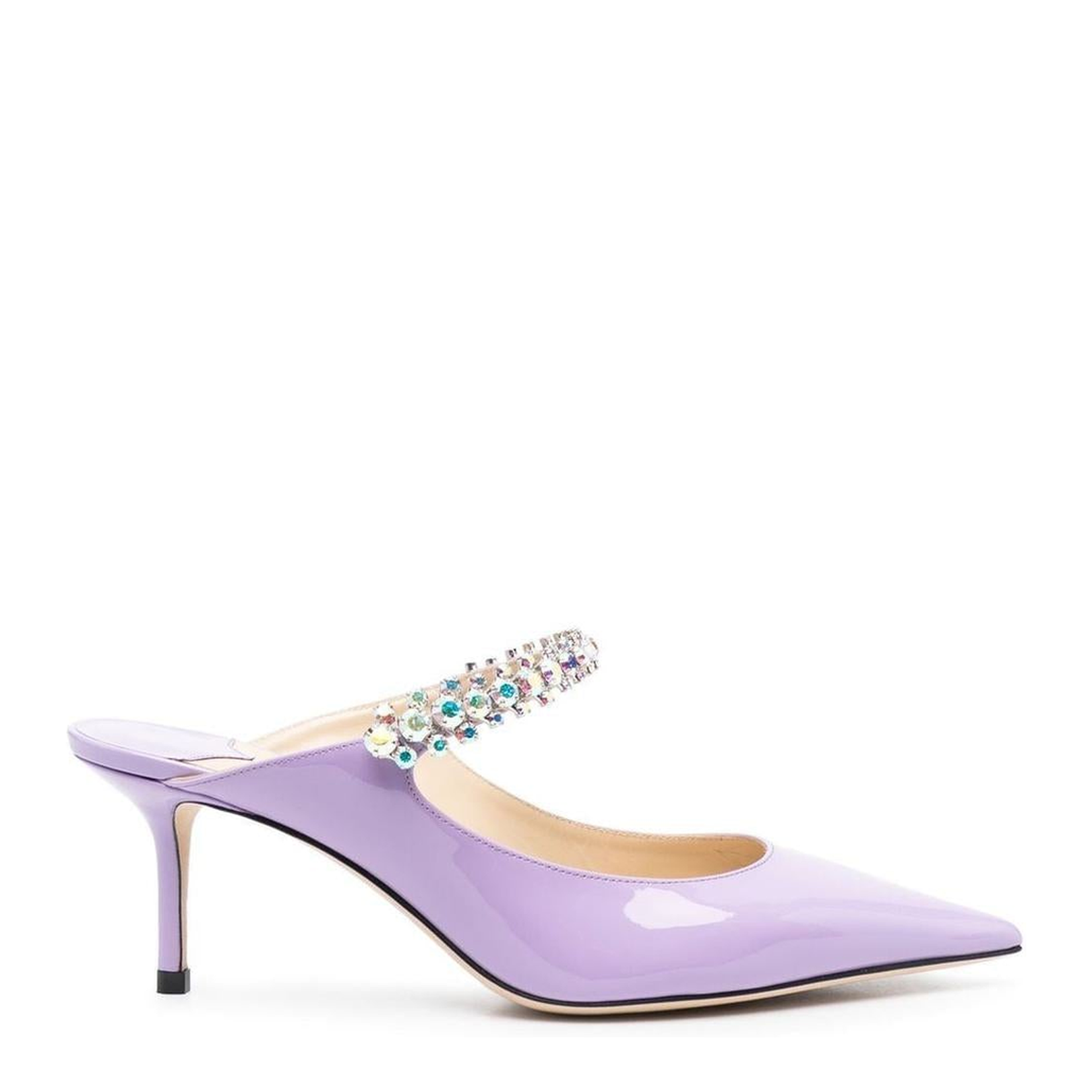 Elegant Wisteria Aurora Patent Mules