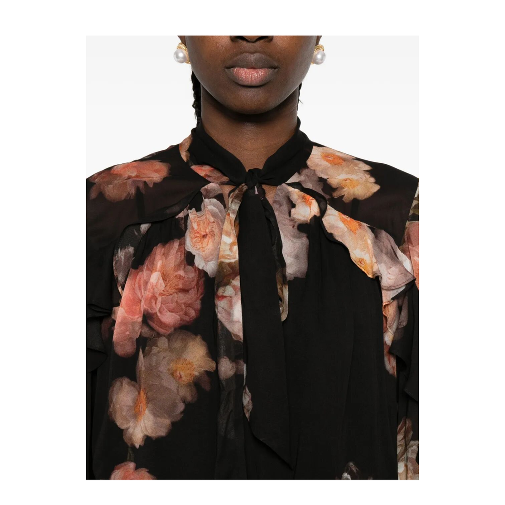 Hypnotic Satin Shirt Denim Paisley