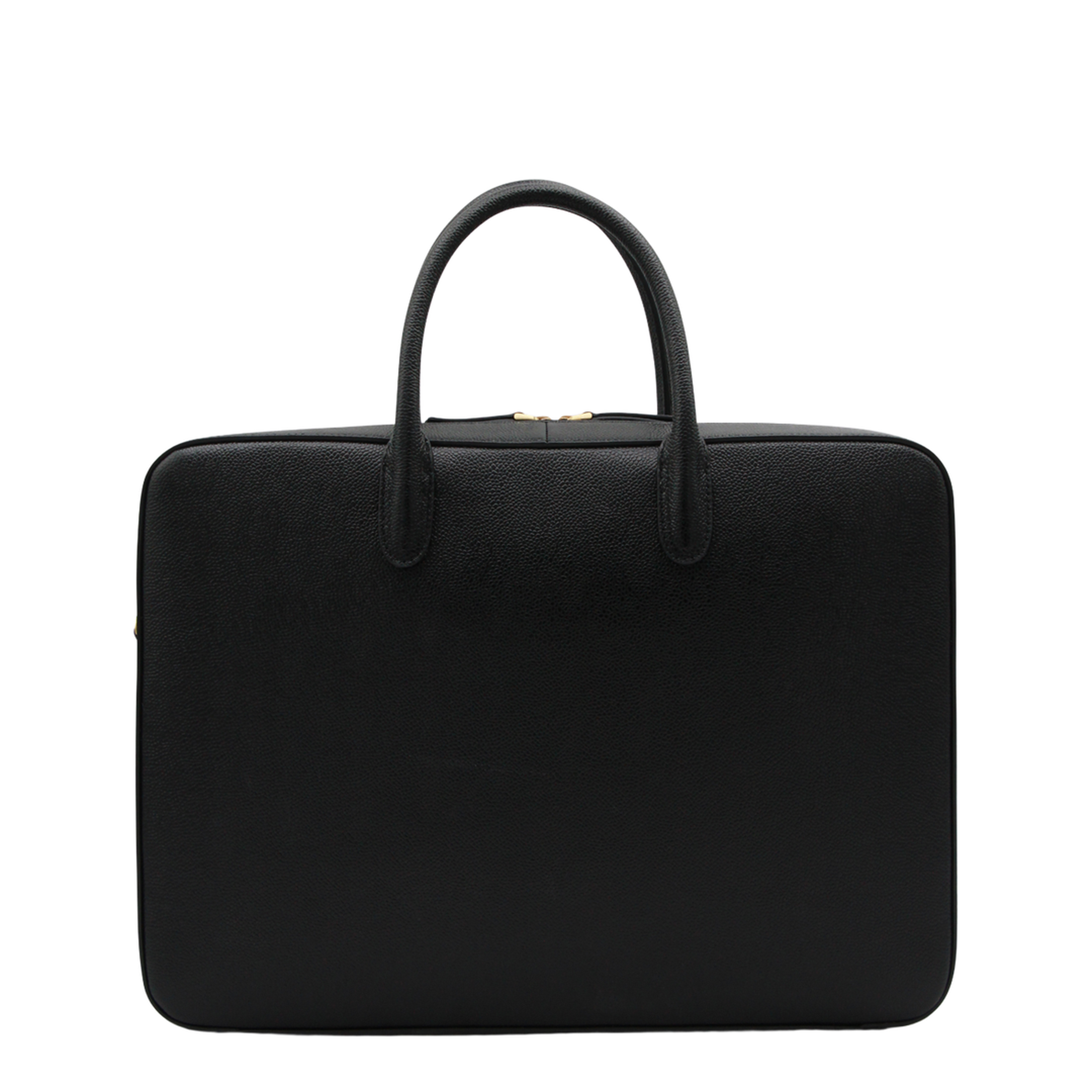 Black Double Brass Zipper Bag