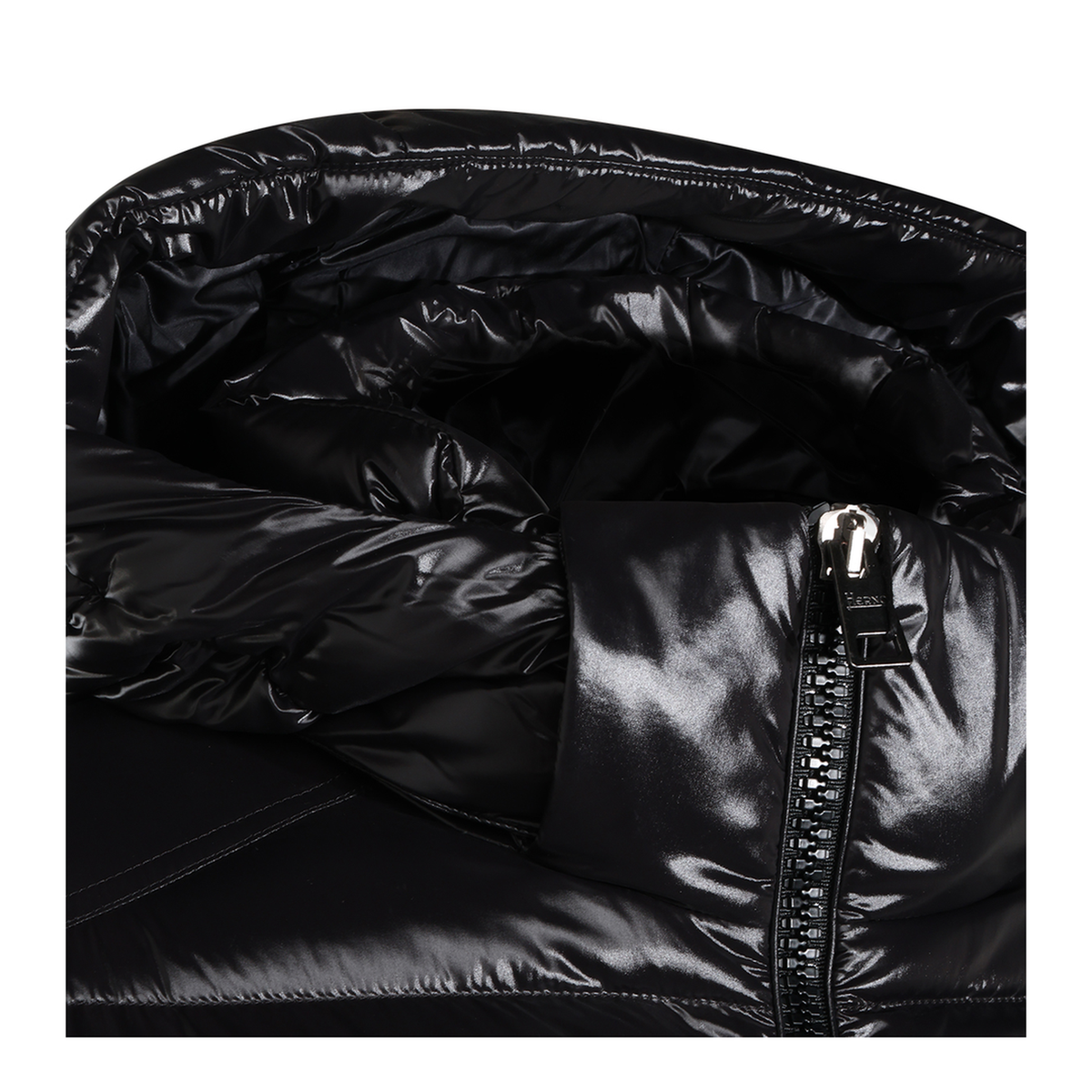Shiny Down Jacket With Hood