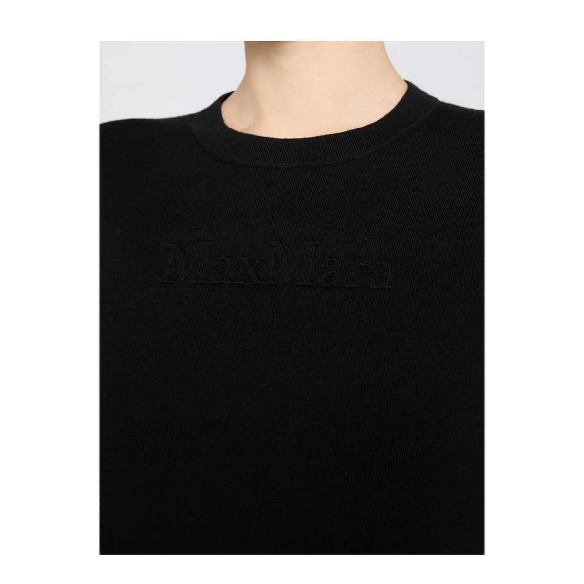 Black Wool Manto Sweater