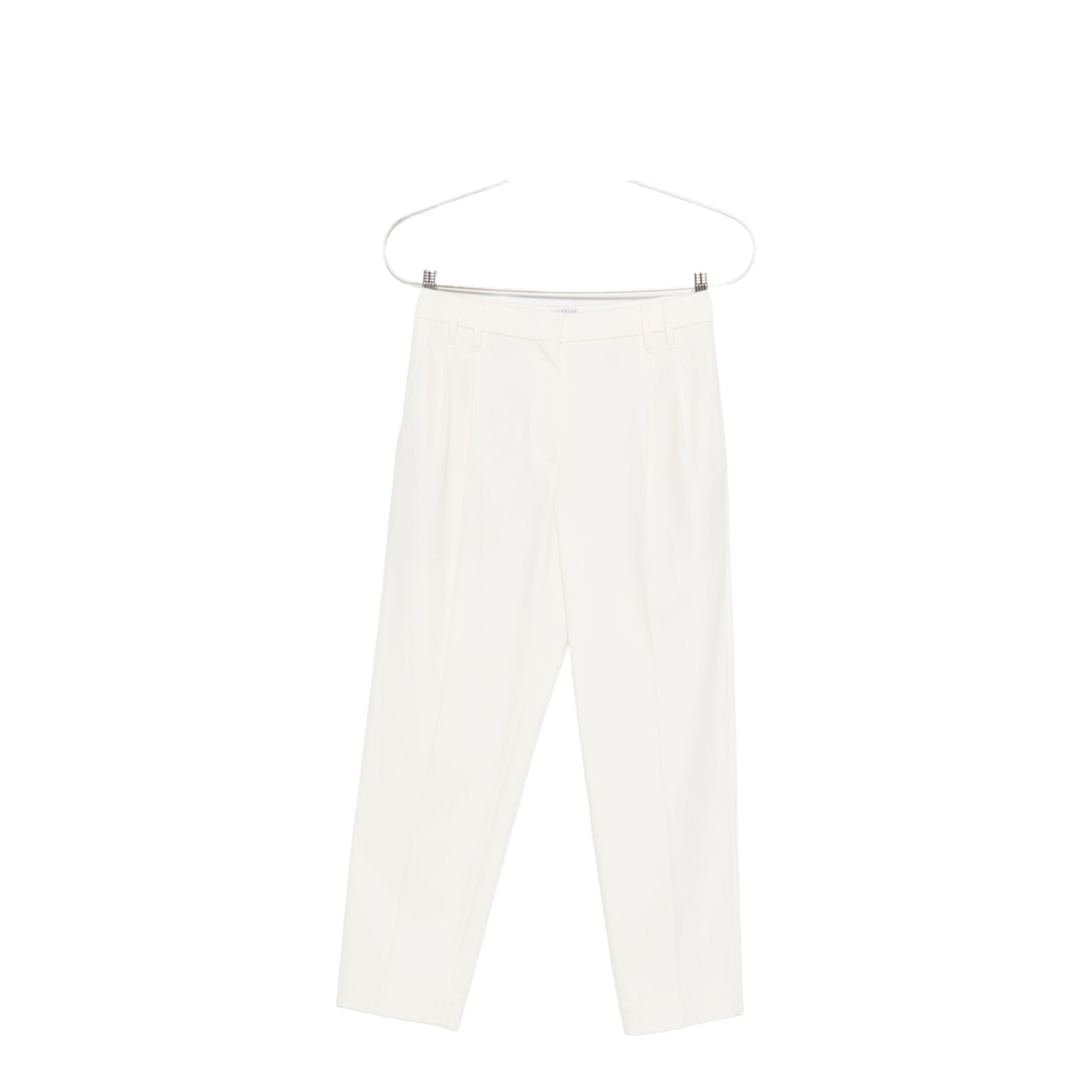 Stretch Cotton Cover Slouchy Trousers with Monili