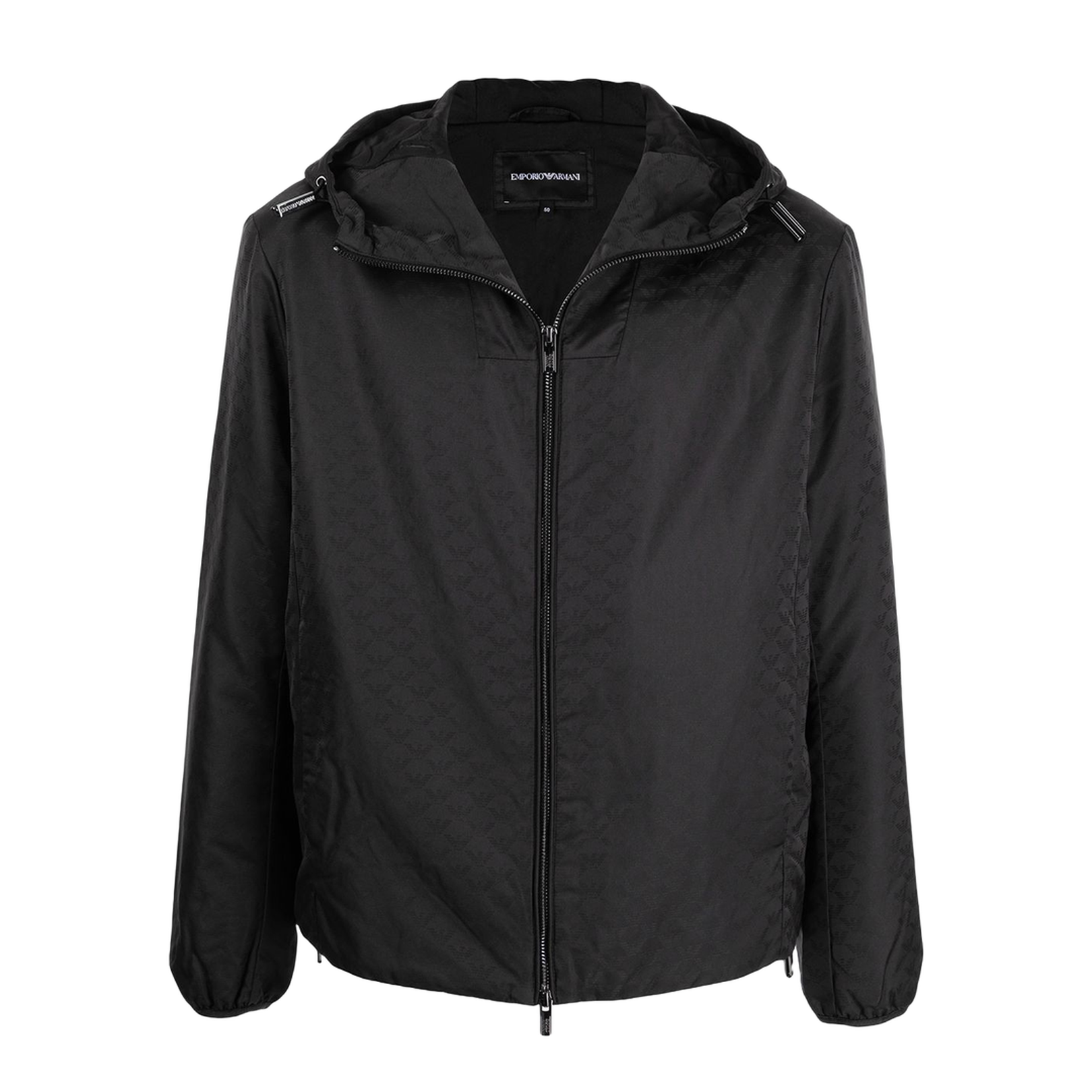 Dark Grey Zip-Up Hooded Jacket