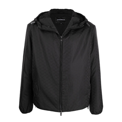 Dark Grey Zip-Up Hooded Jacket