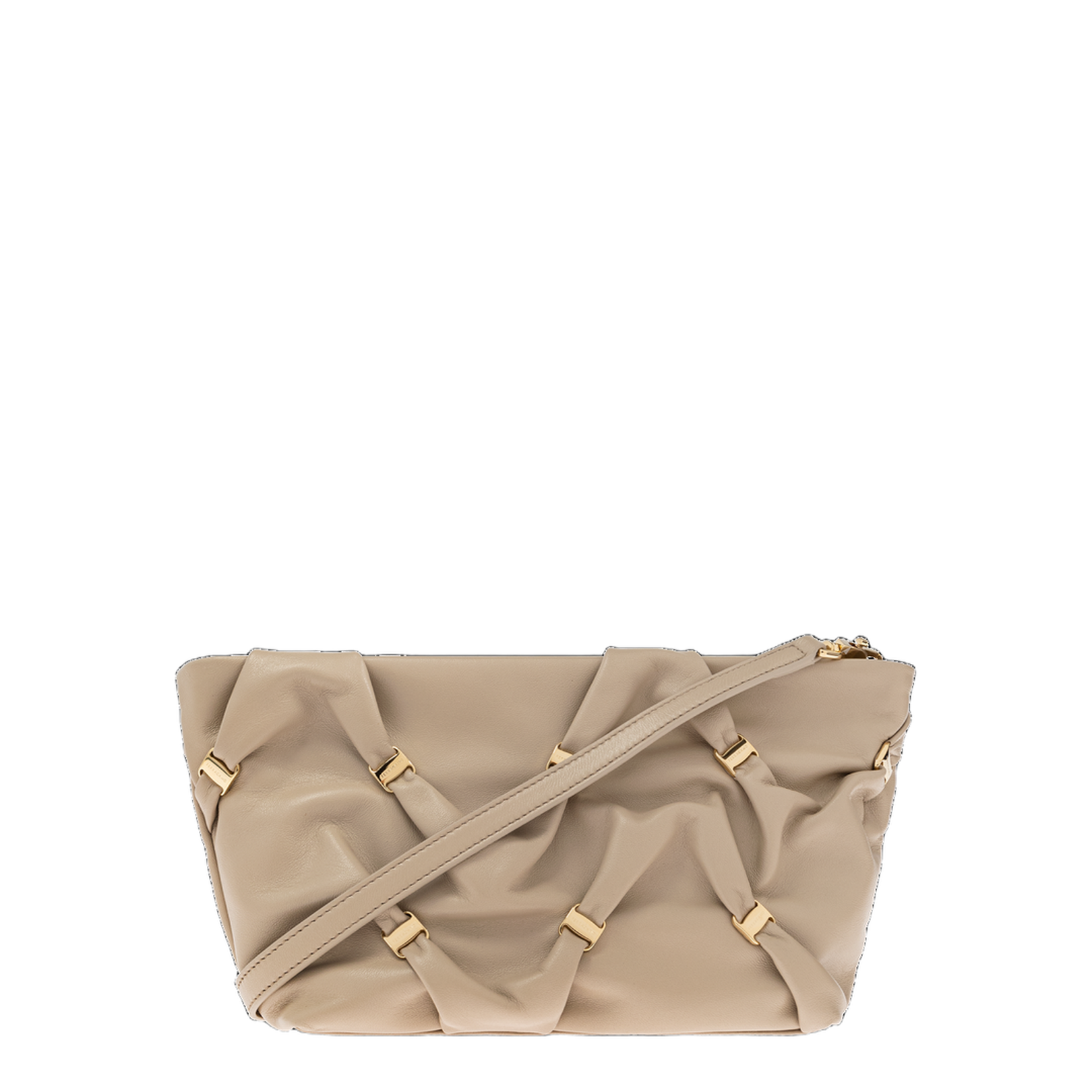 Leather Shoulder Bag with Appliqués