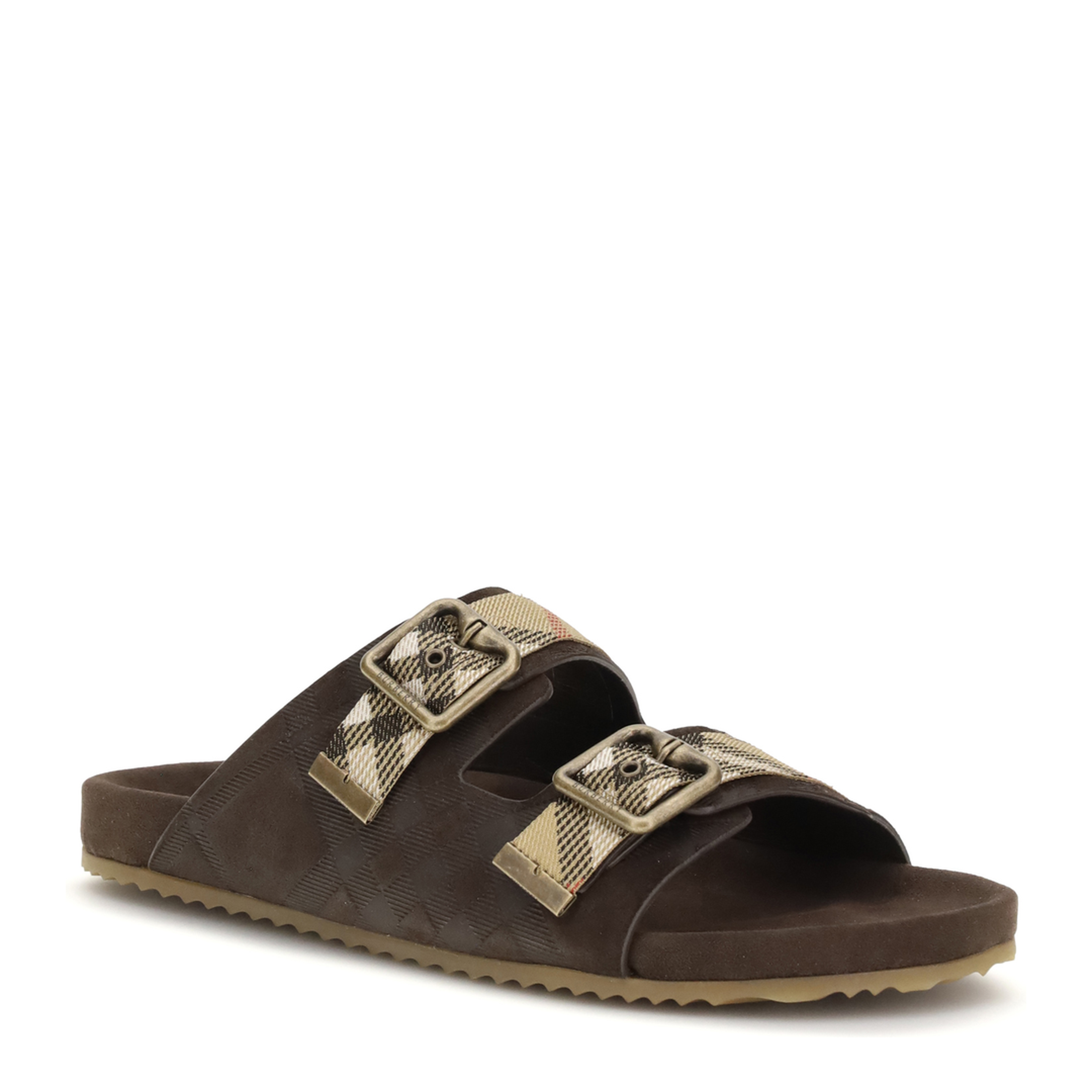 MAYFEYR - Burberry - Check Suede Urchin Sandals - 8118887C1170