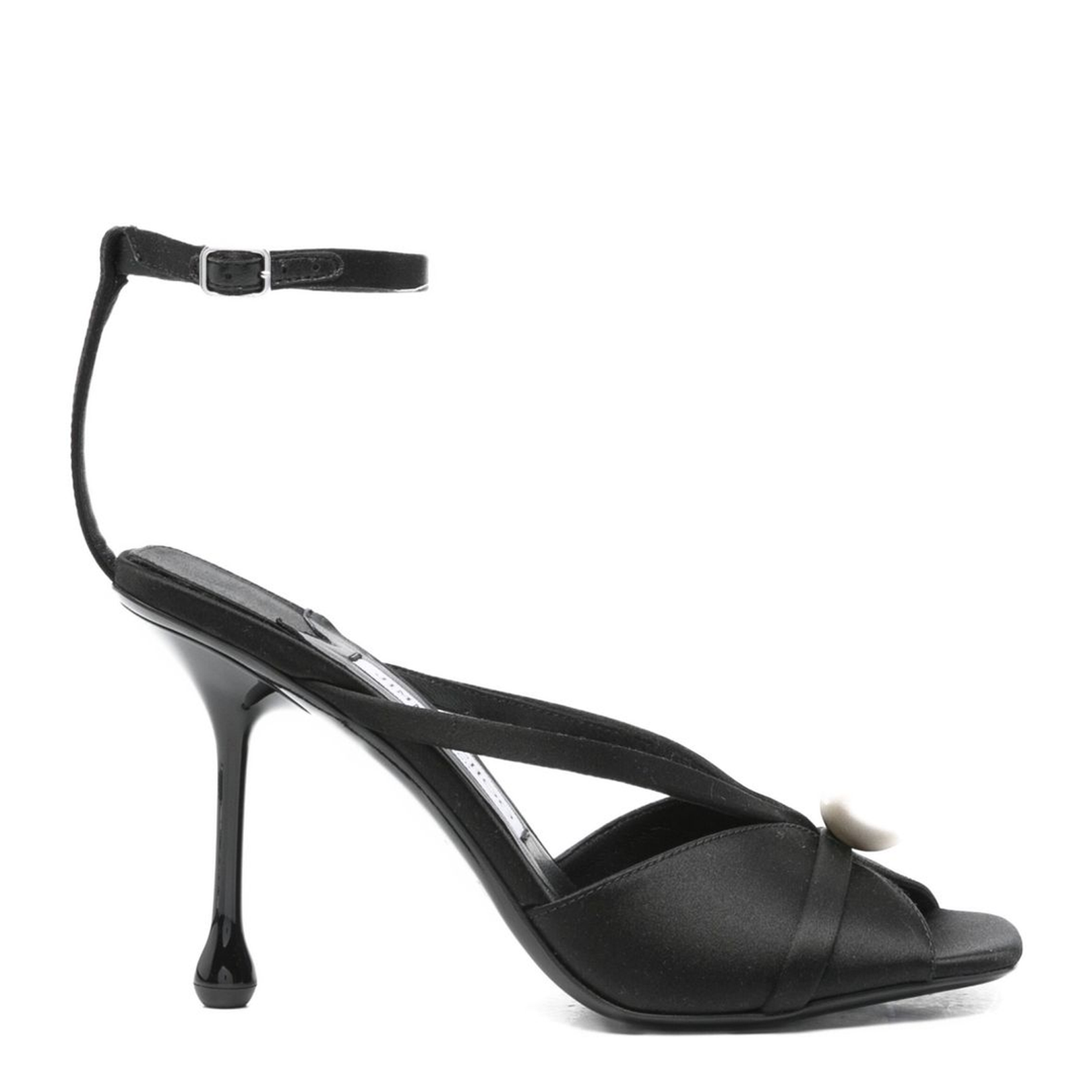 Embellished Satin Sandals