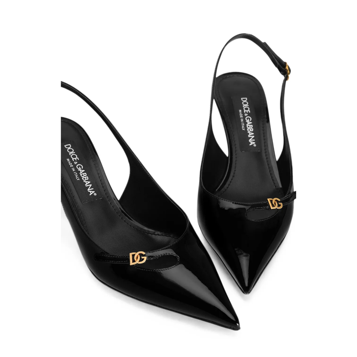 Black Leather Pumps
