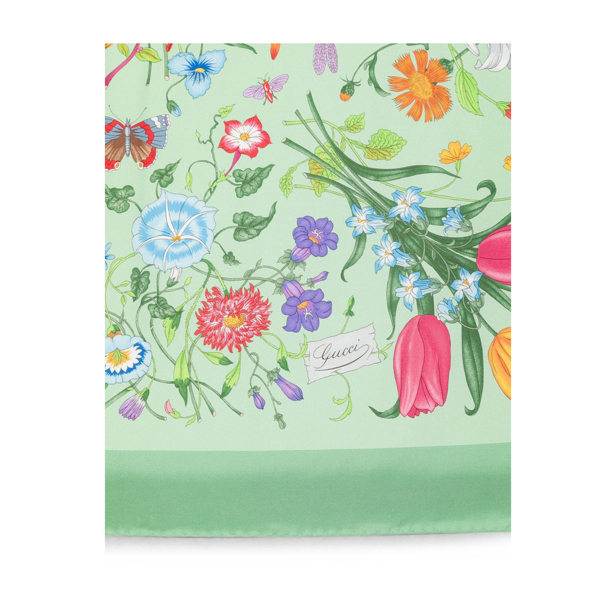 MAYFEYR - Gucci - Green Flora Print Scarf - 8234863G0013967