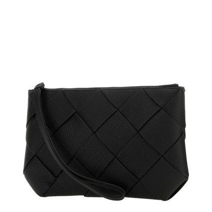 Diago Medium Leather Clutch Bags - Black