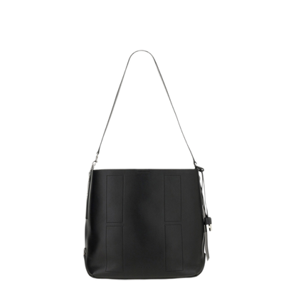 Hocket Medium Calf Leather Hobo Bag - Black