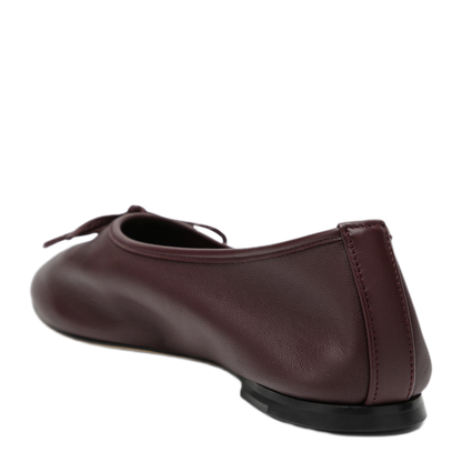 MAYFEYR - DEAR FRANCES - Burgundy Leather Gala Ballet Flats - GAL22LEBO