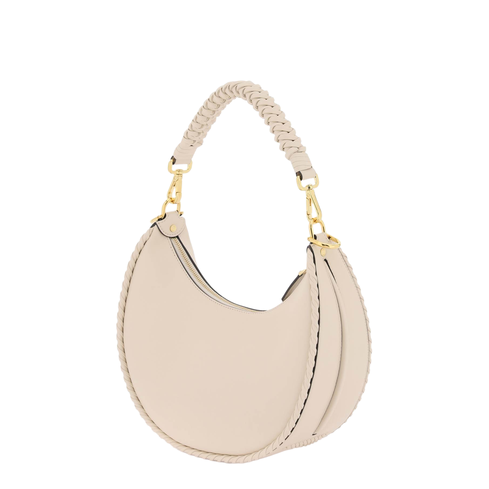 Fendigraphy Small Leather Top Handle Bags - Beige