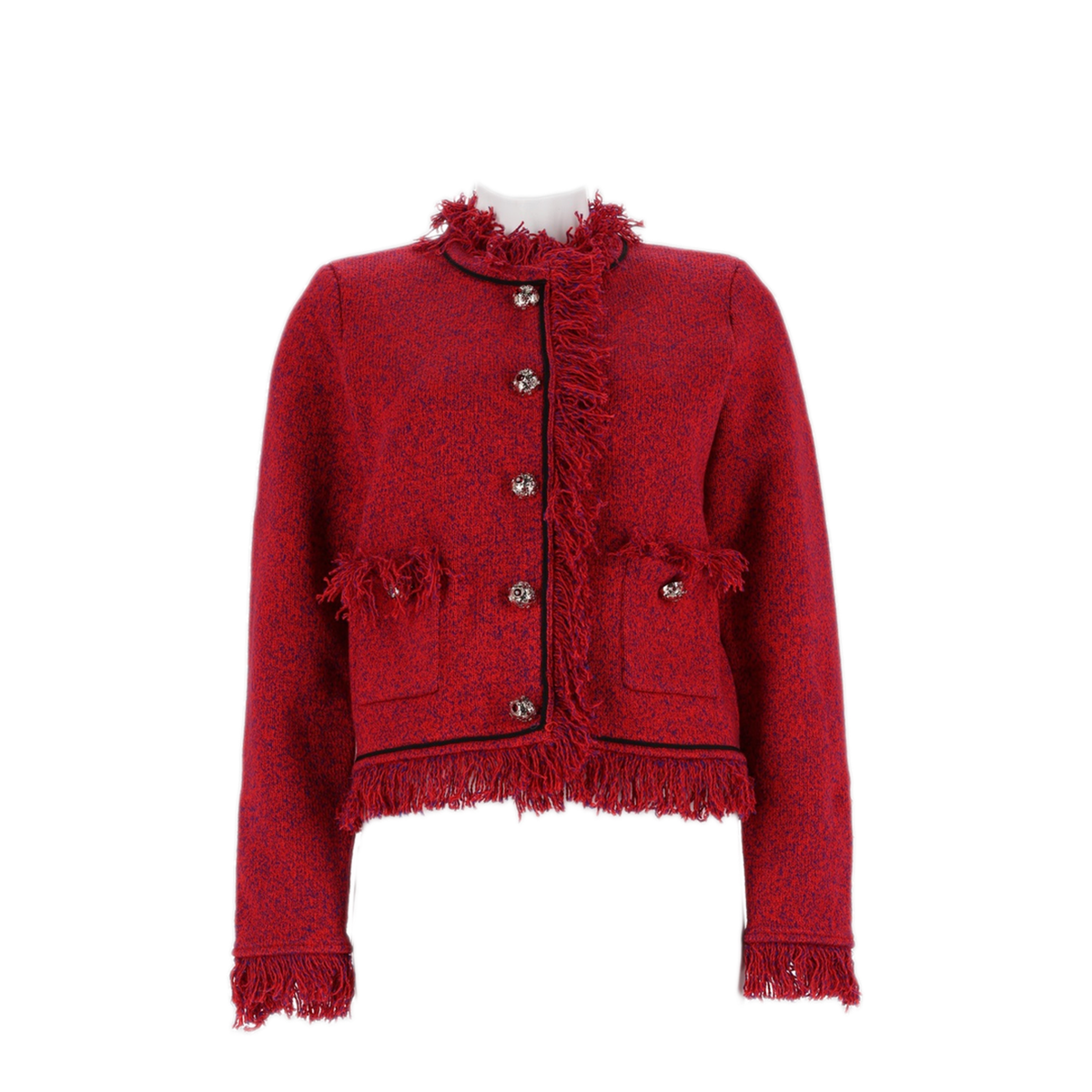 MAYFEYR - Self Portrait - Red Cotton Wool Blend Jacket - SC26146JBRRED