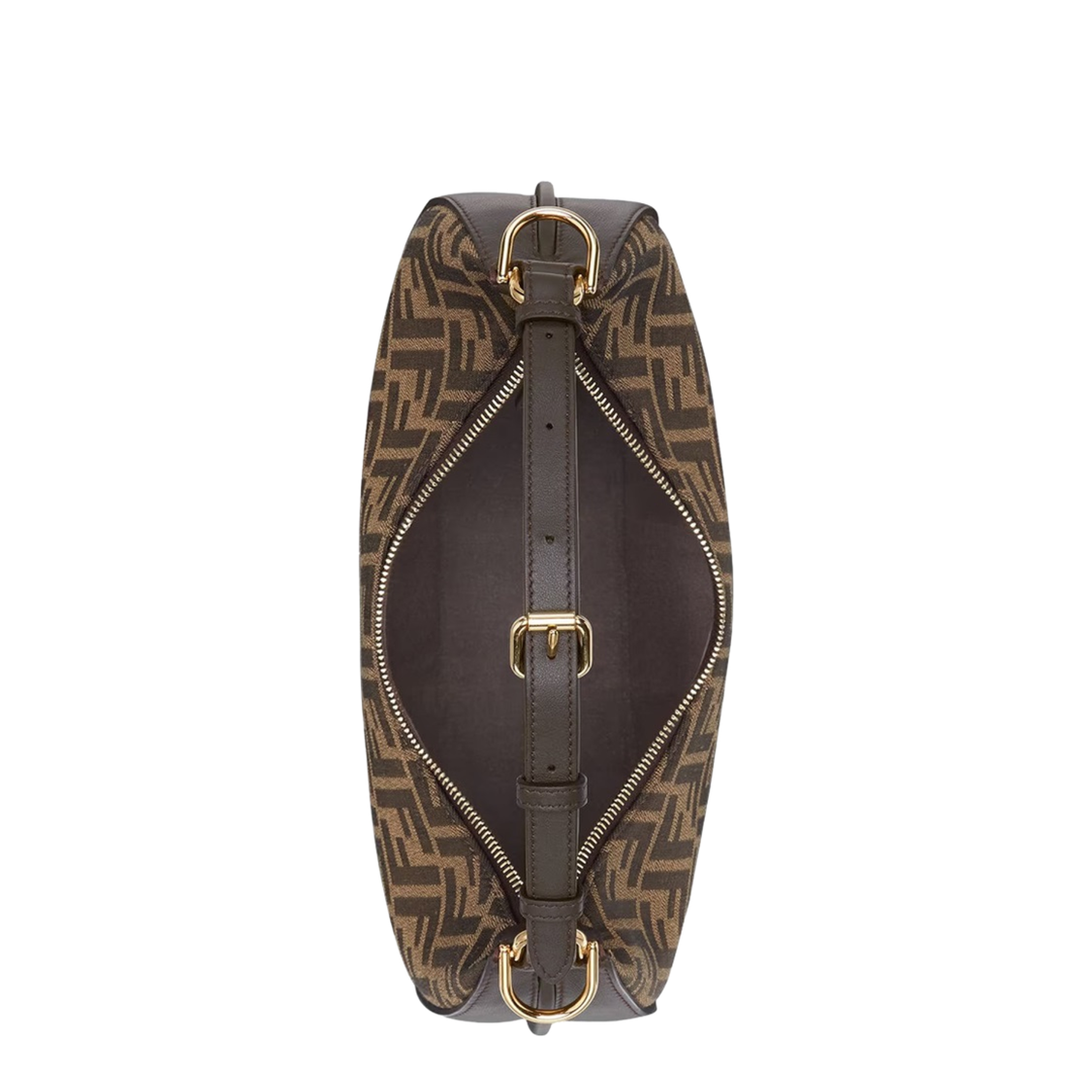 Fendigraphy Leather Shoulder Bags - Brown