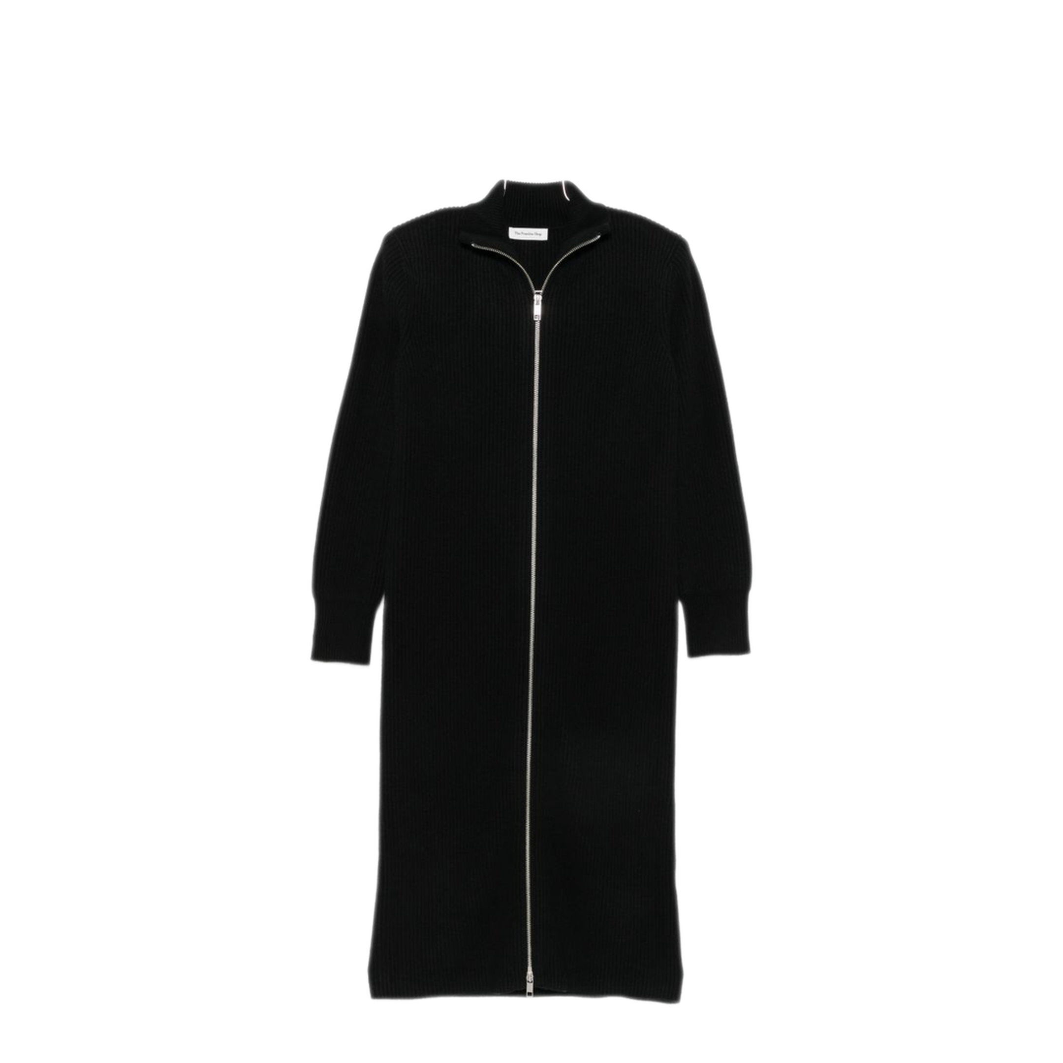 MAYFEYR - THE FRANKIE SHOP - Black Wool Ribbed Knit Dress - MAFS22820100BLACK