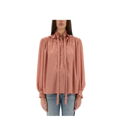 MAYFEYR - Chloè - Fluid Silk Jacquard Blouse - 25SHT103006L7