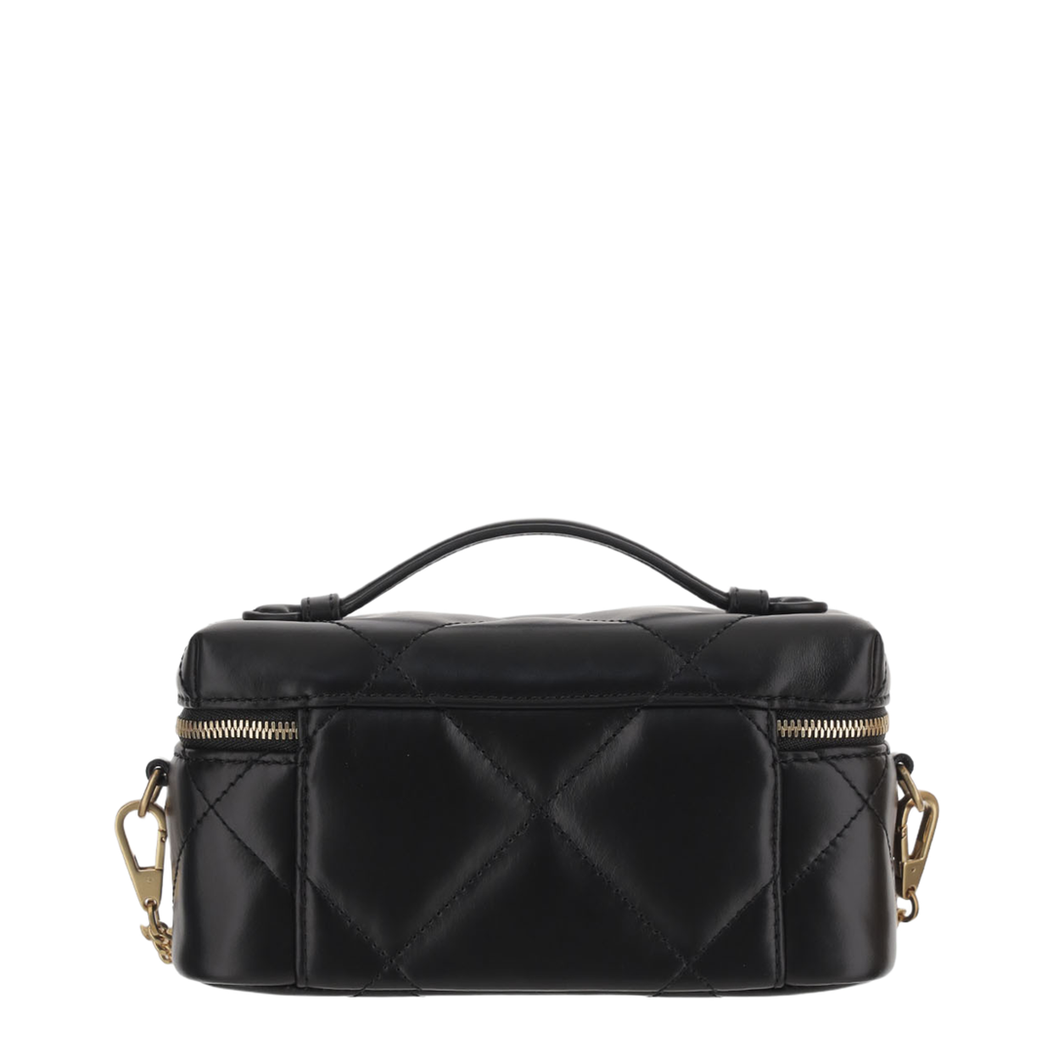 Kira Leather Beauty Case in Black