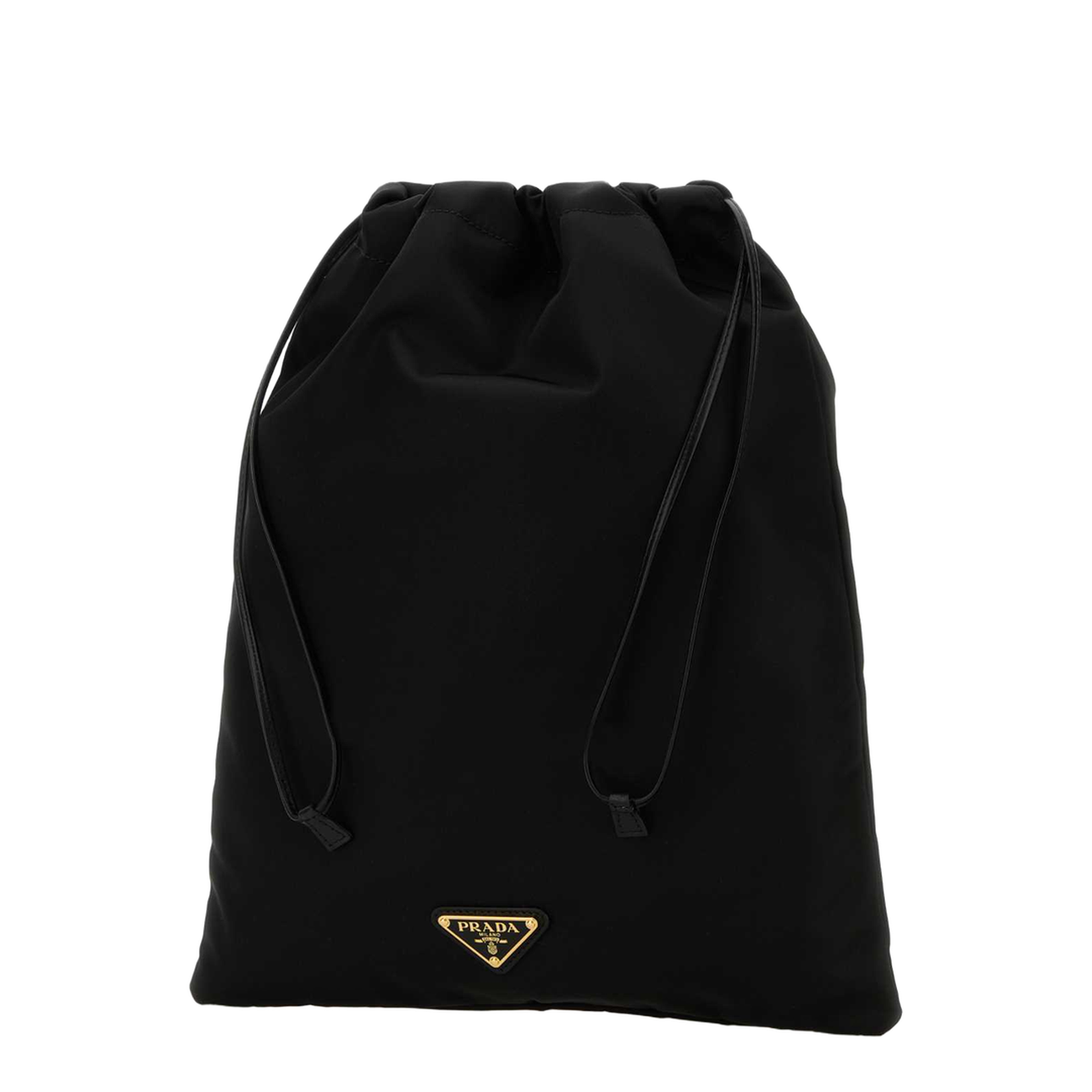 Black Pouch in Re-Nylon with Logo