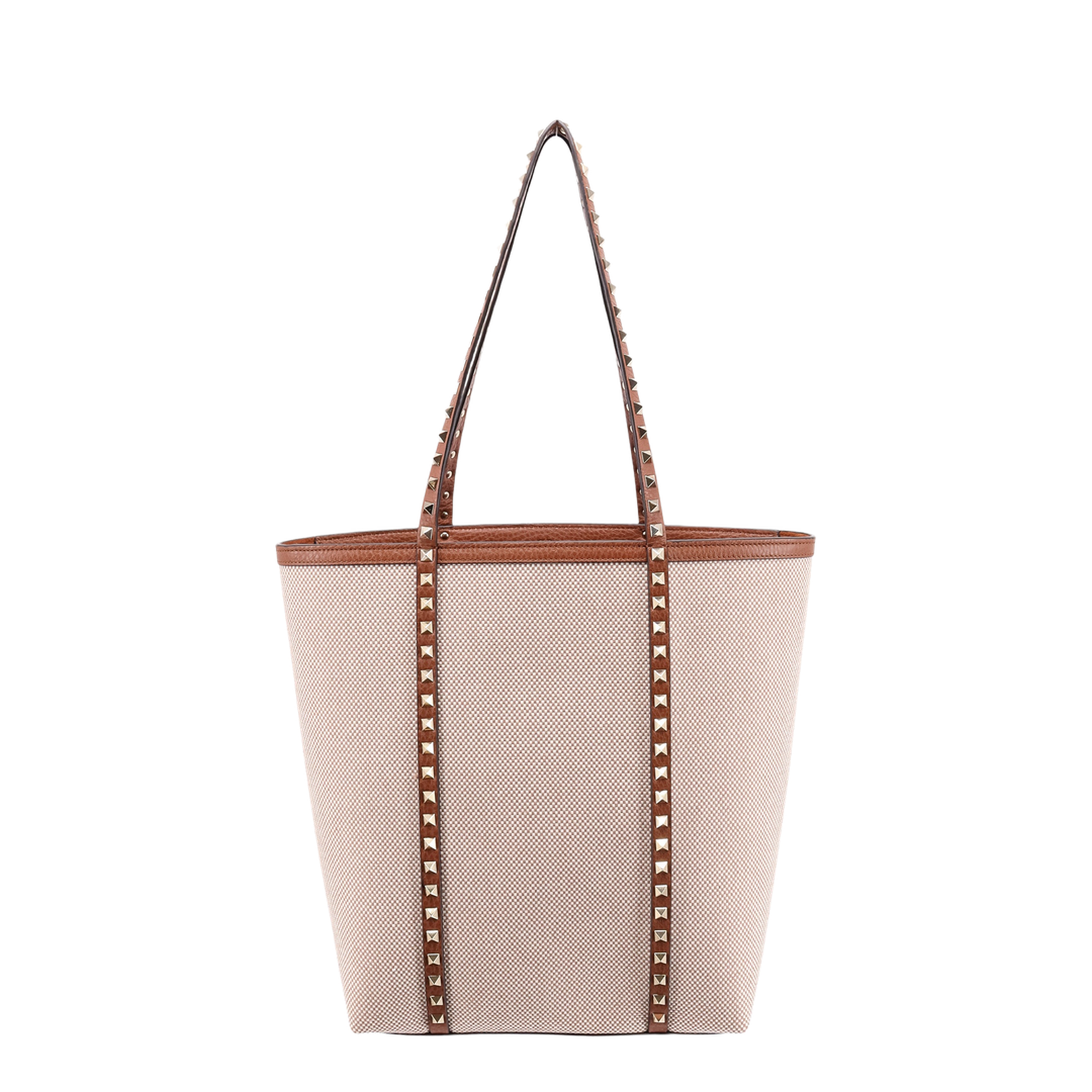 Canvas Tote Bag with Rockstud Detail