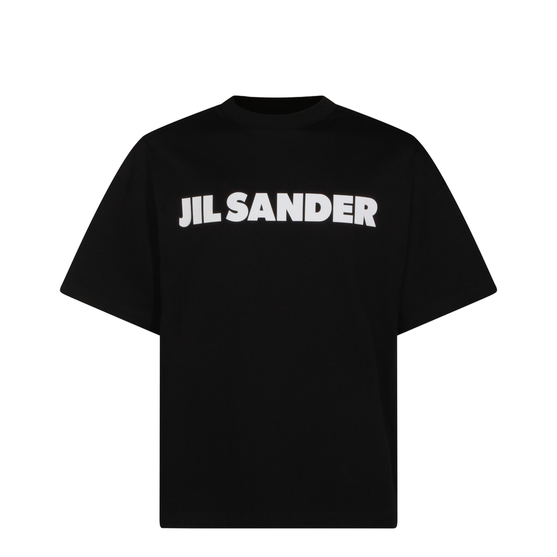 Men's Logo Letter Cotton T-Shirt Black