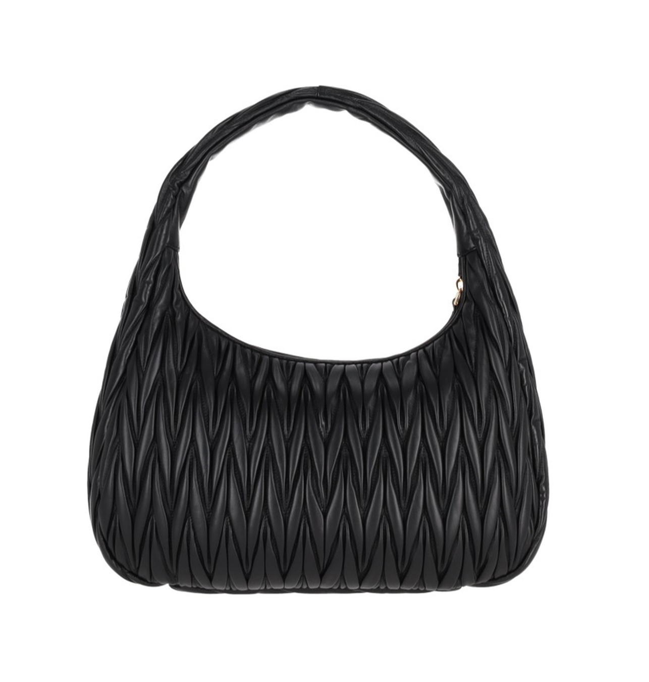 Black Wander Matelasse Shoulder Bag