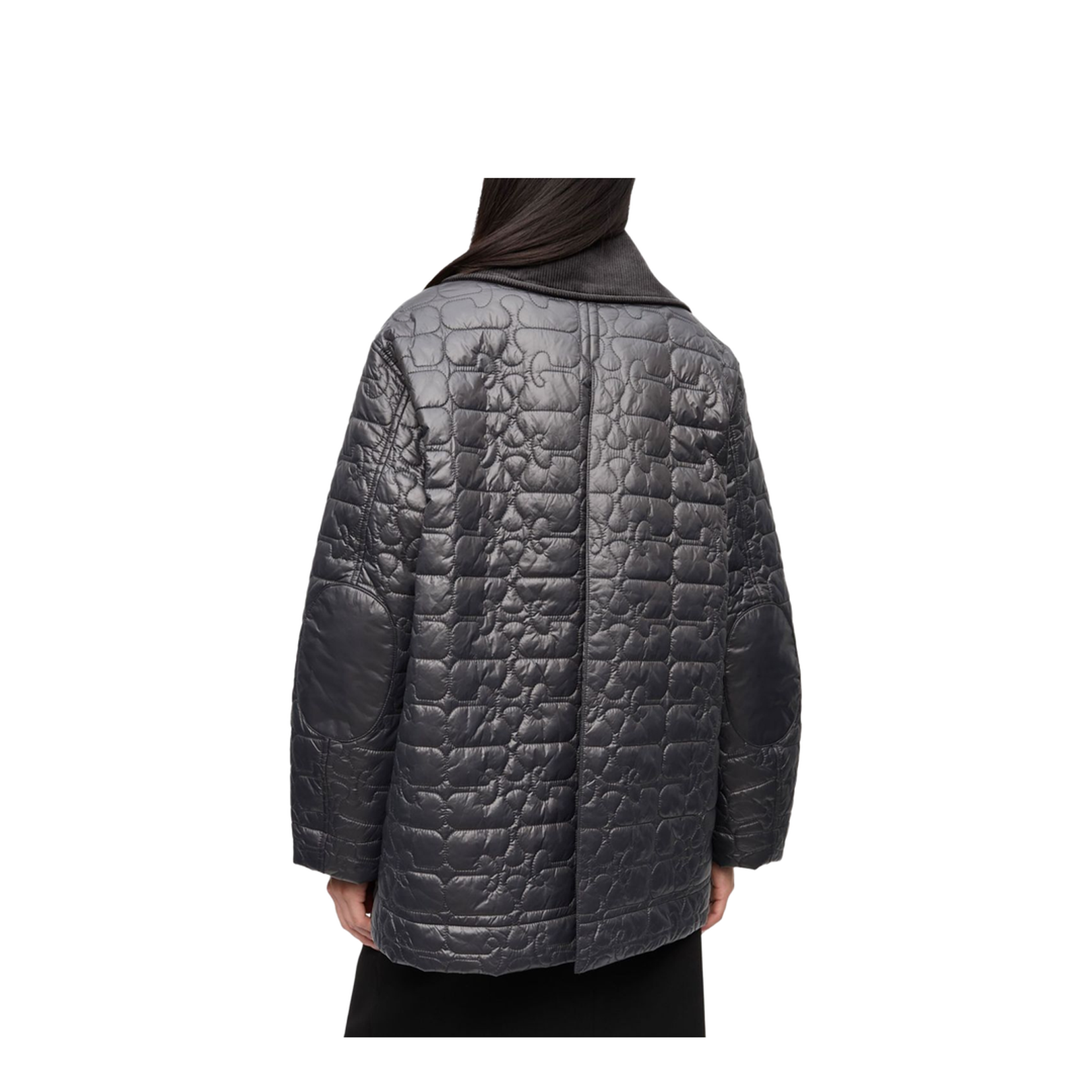 Dark Grey Quilted Jacket