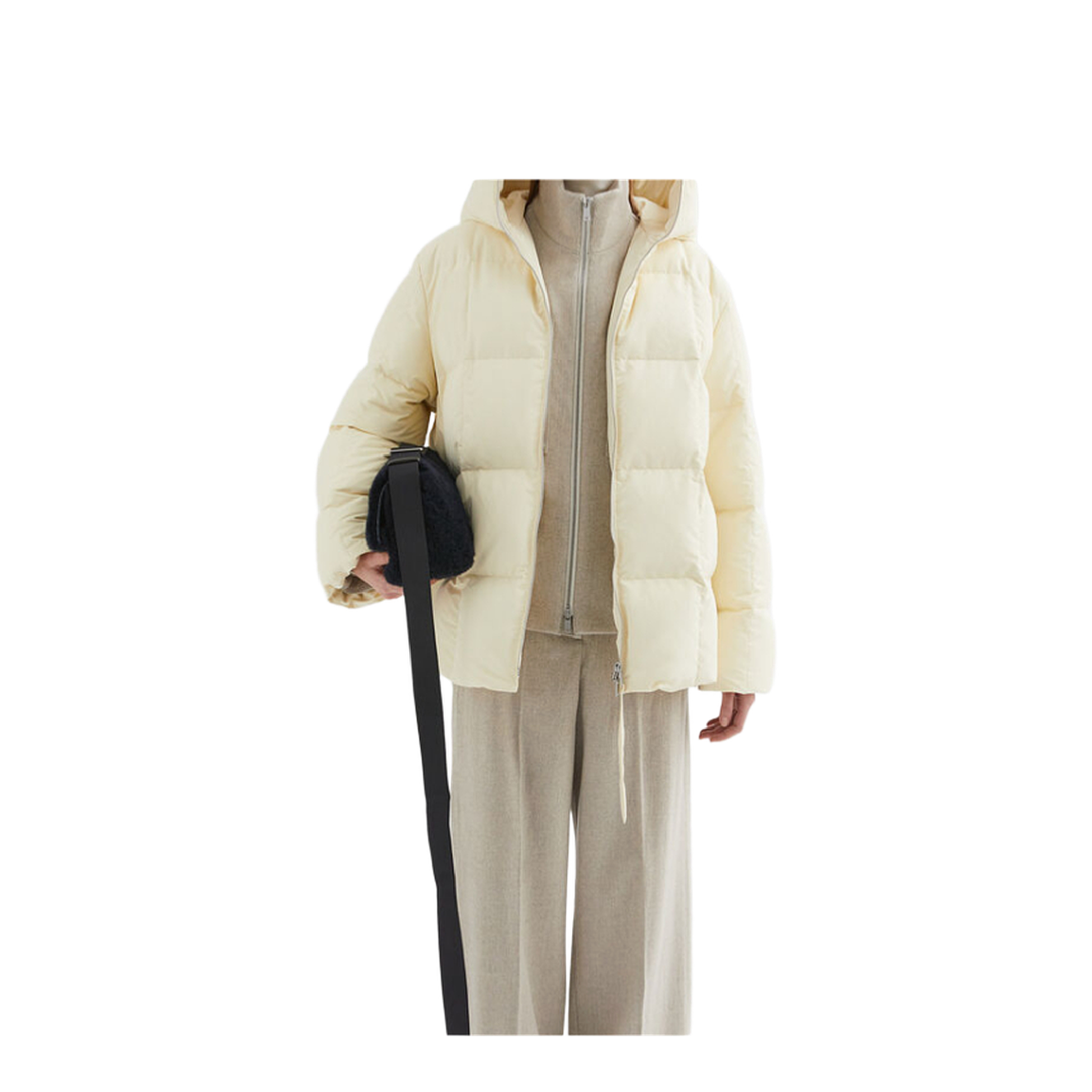 Quilted Down Jacket Yelow