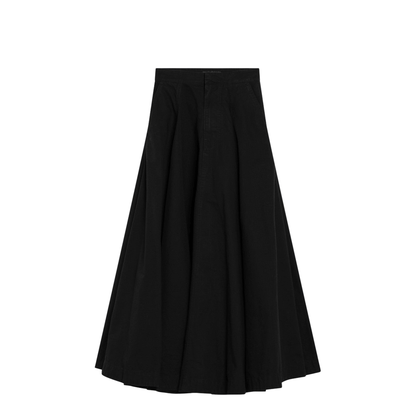 Godet Maxi Skirt in Black