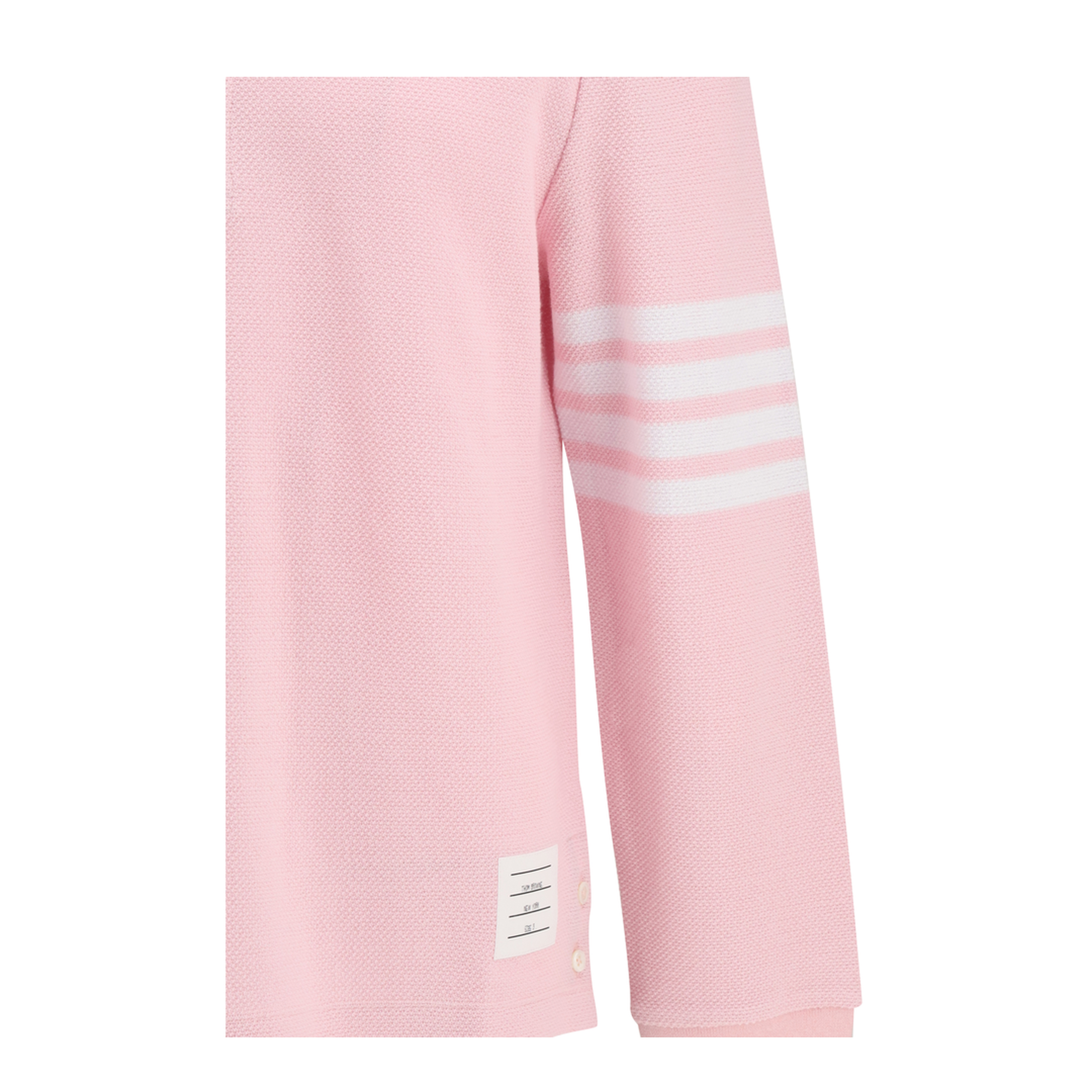 MAYFEYR - Thom Browne - Textured Piqu 4 Bar Long Sleeve Polo - MJP234AJ0248680
