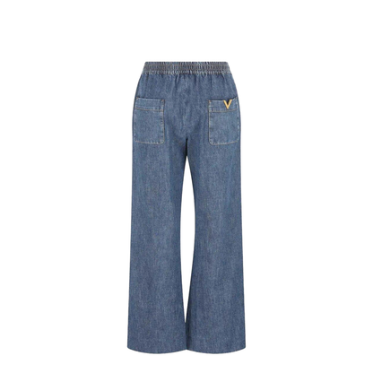 Tassel-Detail Wide-Leg Jeans