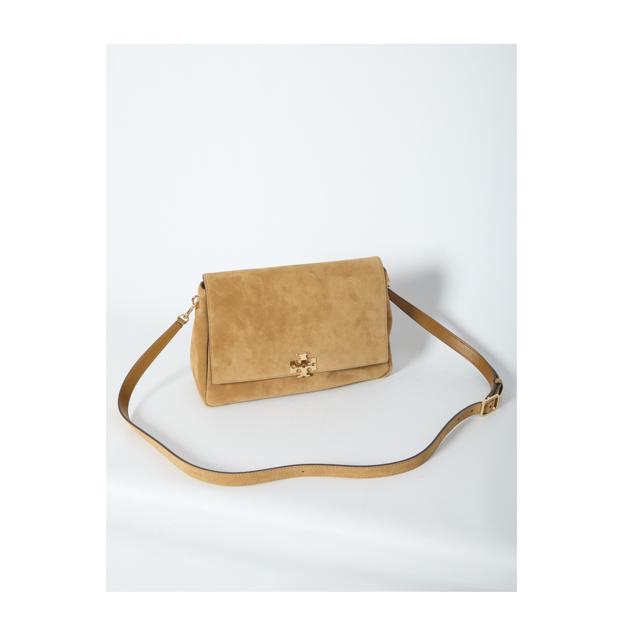 Charlie Suede Shoulder Bag - Toffee