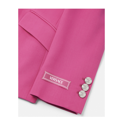 Wool Blazer with Closed Lapels