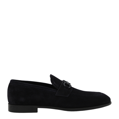 MAYFEYR - Ferragamo - Navy Leather Loafers - 789474021669025