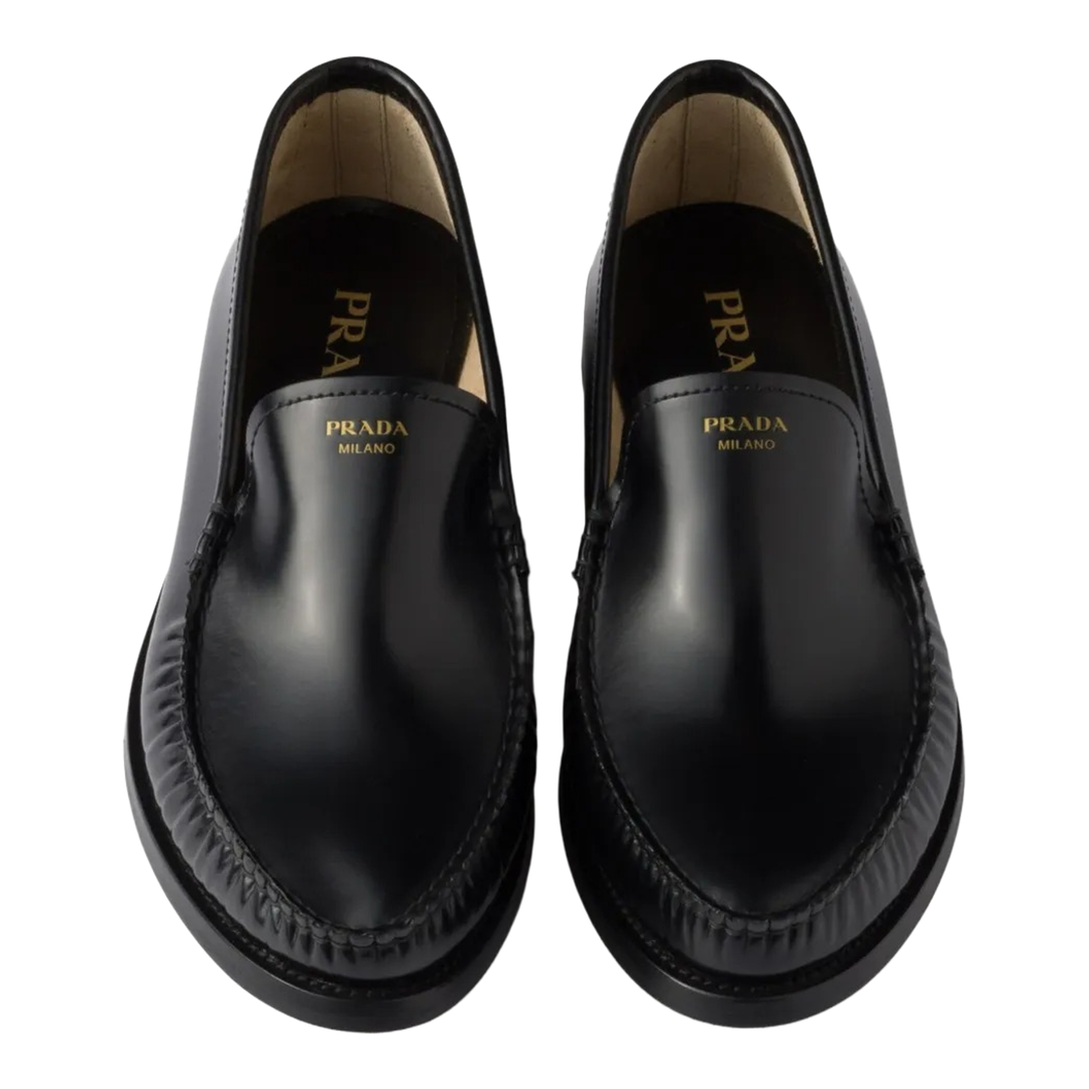 MAYFEYR - Prada - Brushed Fumé Leather Loafers - 1D991NFA020P39