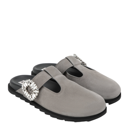 MAYFEYR - Roger Vivier - Slidy Viv Mules In Suede Clay-Coloured - RVW62542100J9EB213